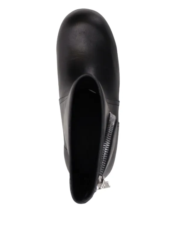 Rick Owens 50mm Bauhaus Ballast Leather Boots | Black | FARFETCH