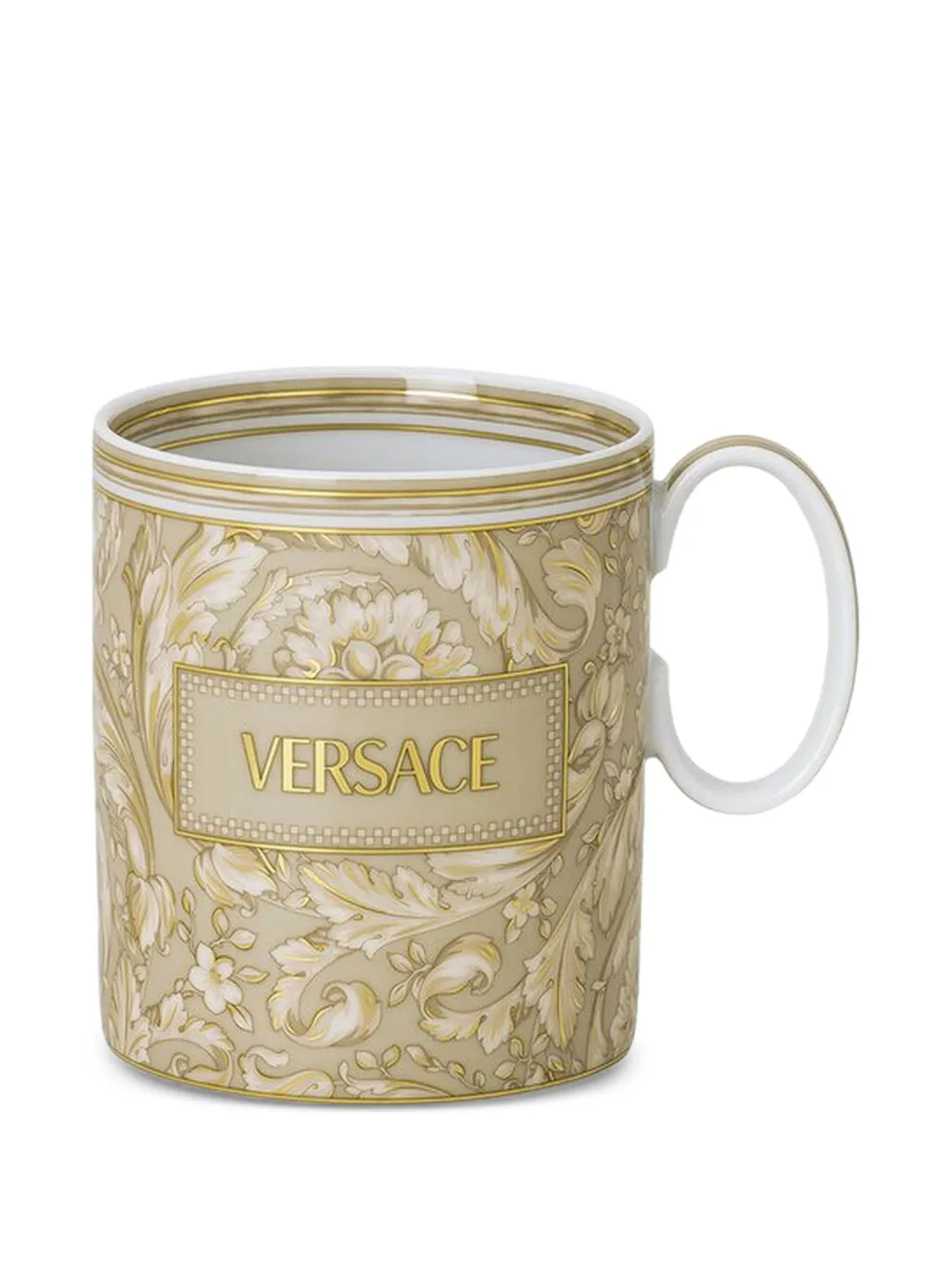  Versace Baroque-print Mug - Neutrals 