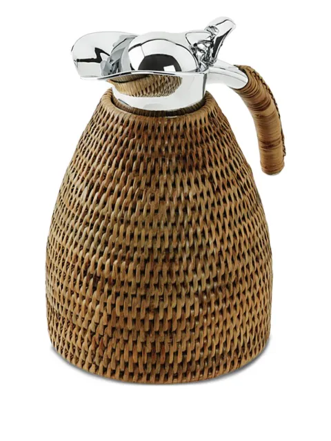 Sambonet rattan-weave chrome-top vacuum jug