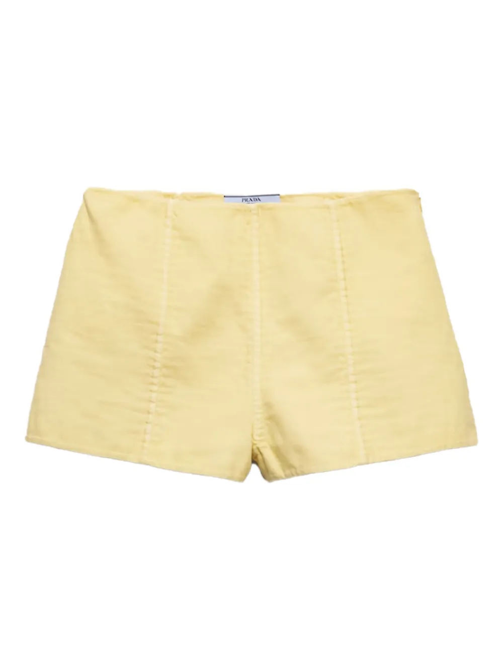 Prada Shorts met rits Geel