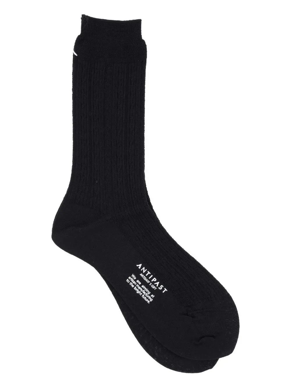 Antipast Cable-knit Socks In Black