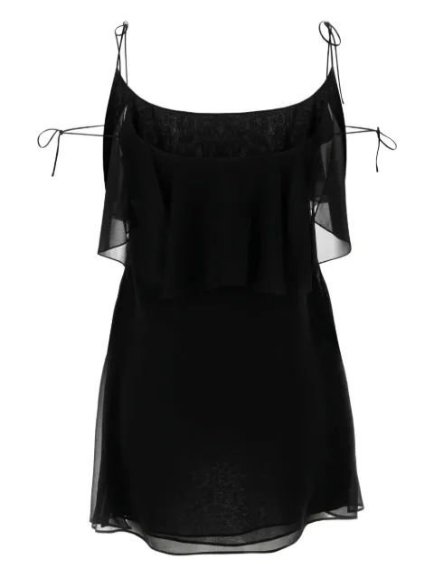 Saint Laurent ruffled-detail dress