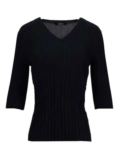 LA ROSE V-neck ribbed top 