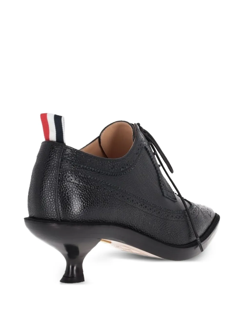Thom Browne 50mm pebble-grain leather shoes Black