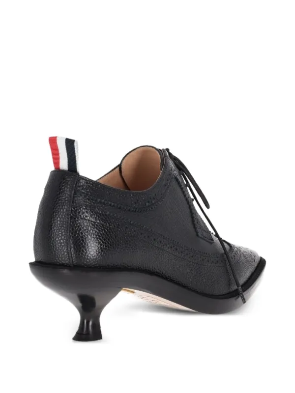 Thom Browne 50mm pebble-grain Leather Shoes | Black | FARFETCH JO