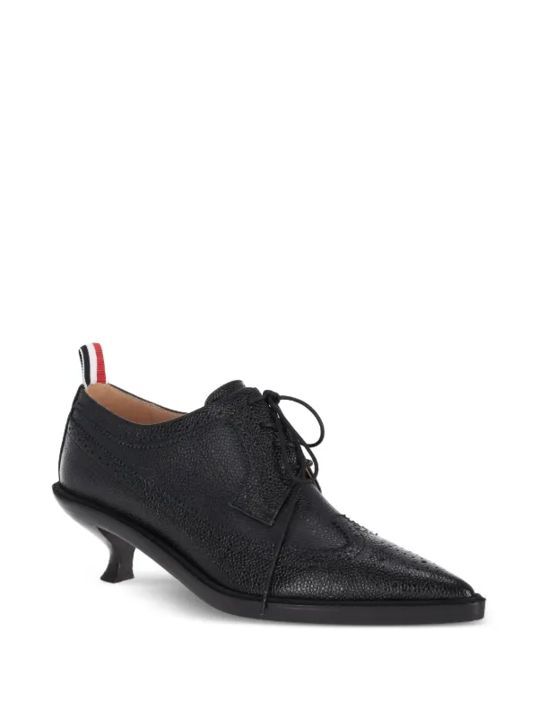 Thom Browne 50mm pebble-grain Leather Shoes | Black | FARFETCH UZ