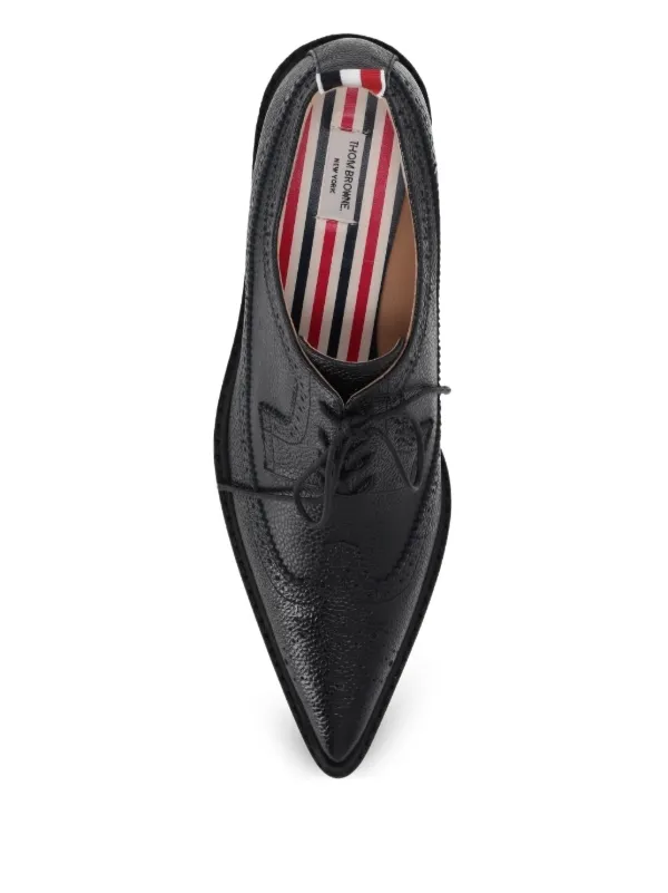 Thom Browne 50mm pebble-grain Leather Shoes | Black | FARFETCH IL