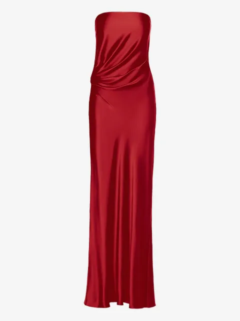 The Sei strapless silk maxi dress