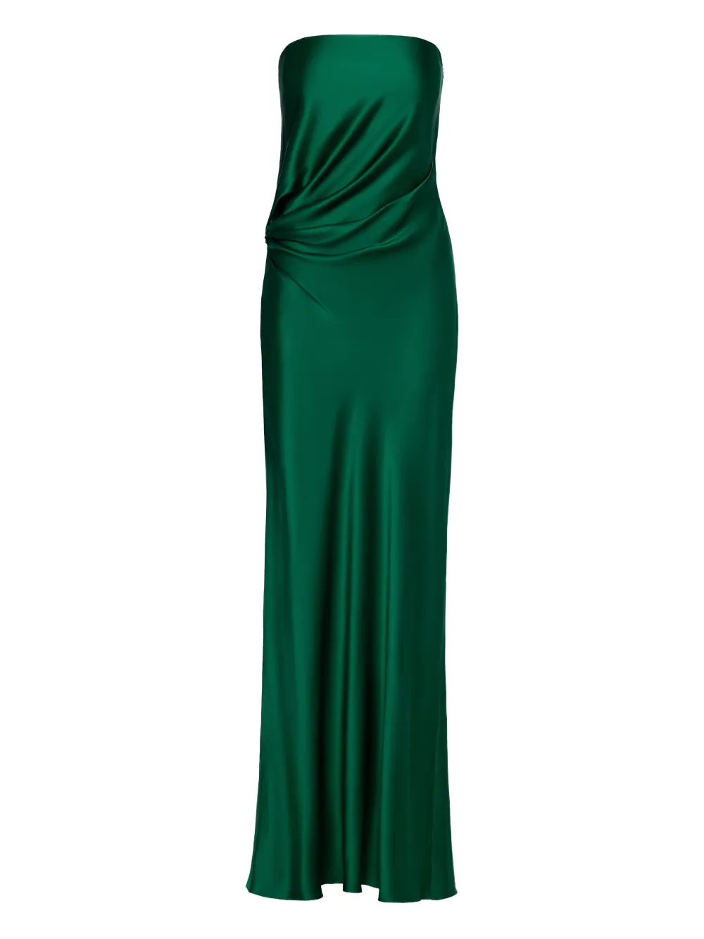 The Sei robe-bustier en soie à coupe longue | vert | Image 1