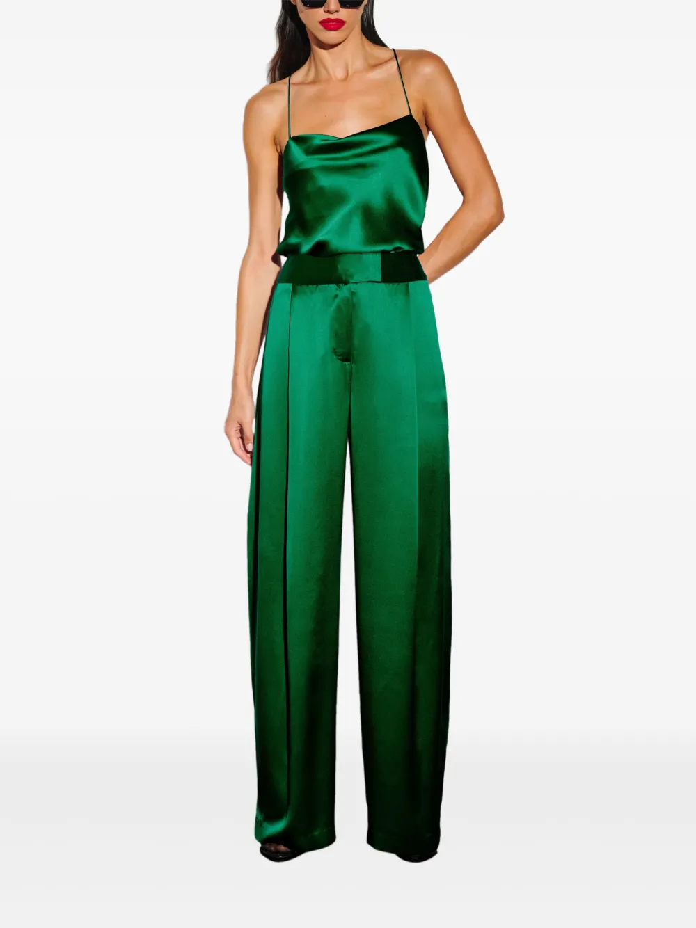 The Sei Geplooide broek - Groen