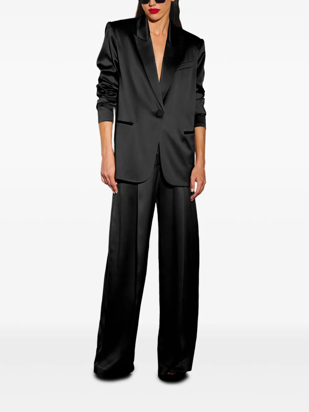 The Sei Geplooide broek - Zwart
