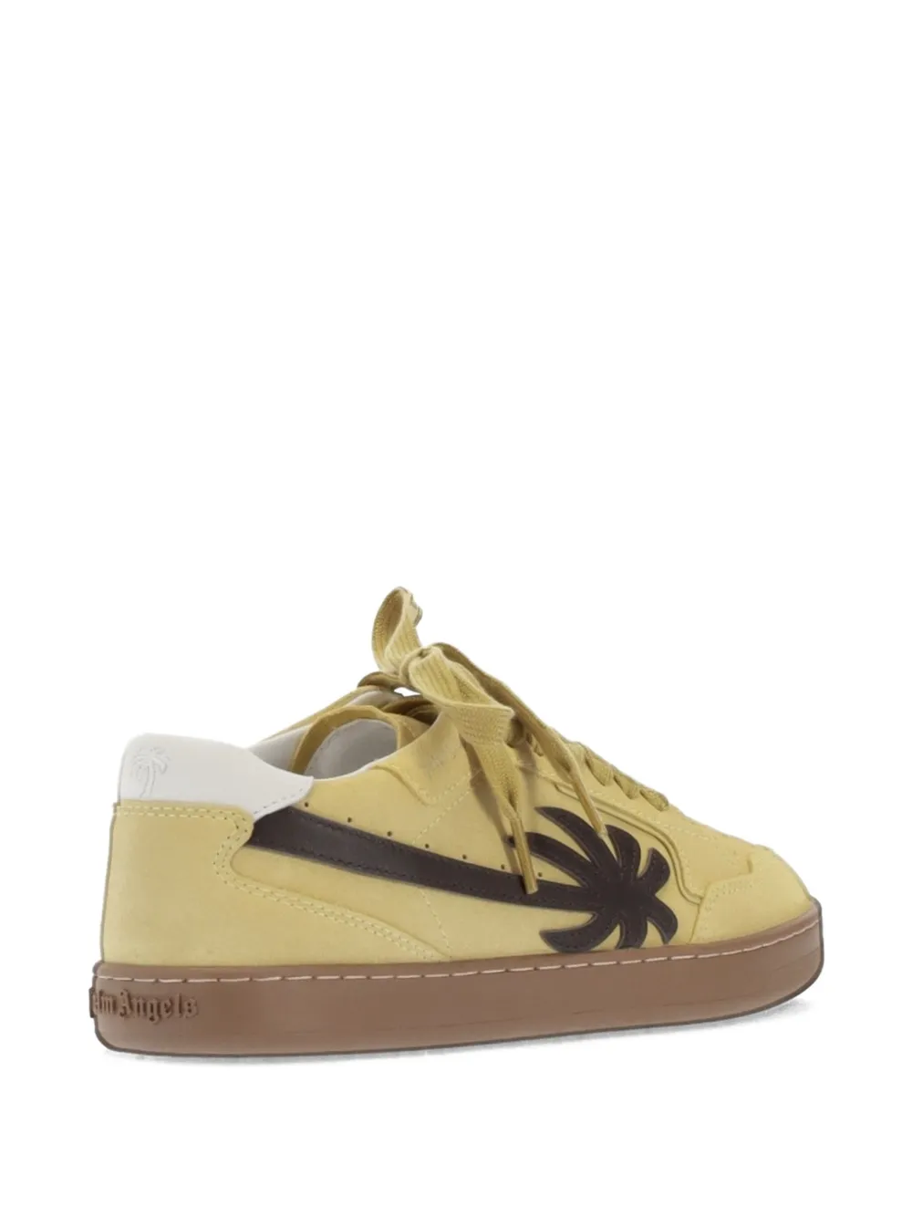 Palm Angels New Palm 1 Suede Sneakers In Yellow