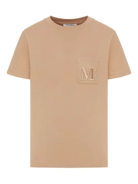 'S Max Mara logo-embroidered cotton T-shirt