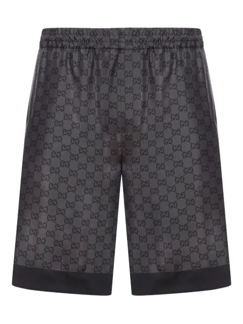 Gucci GG 모노그램 실크 쇼츠