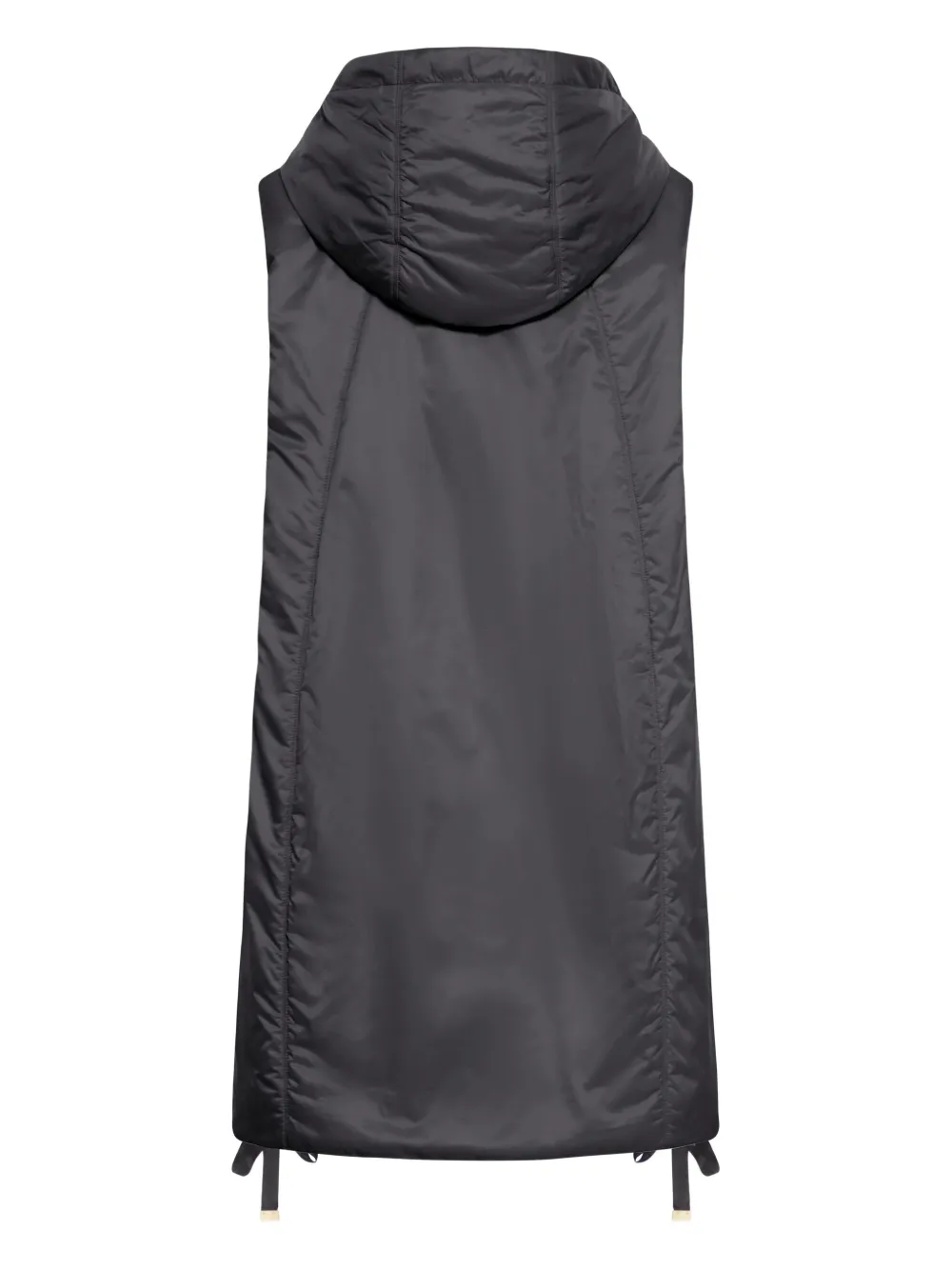 Max Mara Gilet met capuchon en trekkoord Zwart