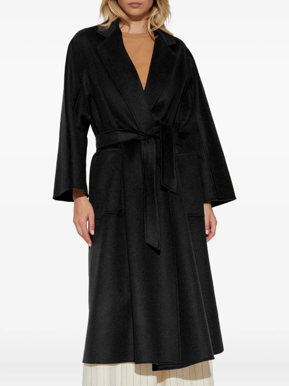Max Mara cashmere coat Zwart