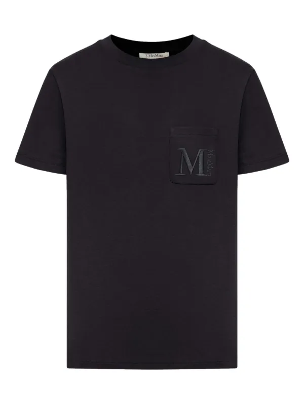 値下げ【美品】'S Max Mara ロゴTシャツ ブラック S Max Mara ロゴ Tシャツ | ブラック | FARFETCH JP