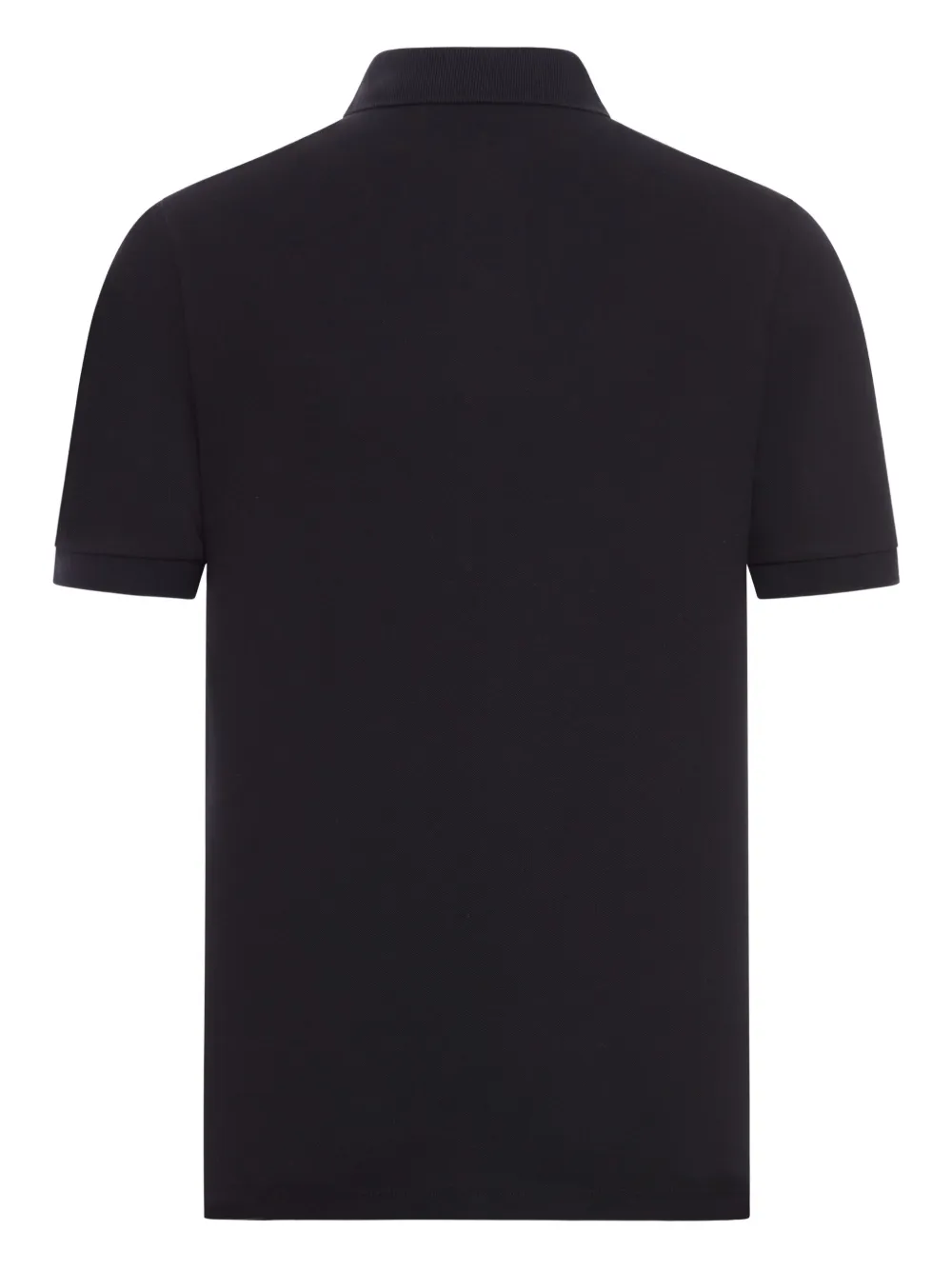 Stone Island logo-patch polo shirt Zwart