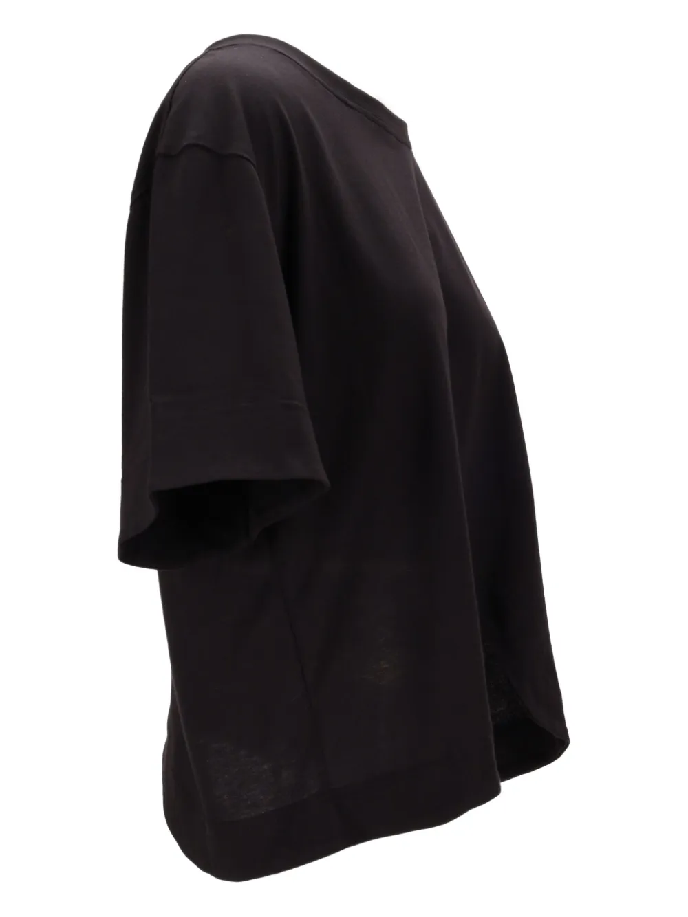 Niccolò Pasqualetti asymmetric-hem short-sleeve T-shirt | Black