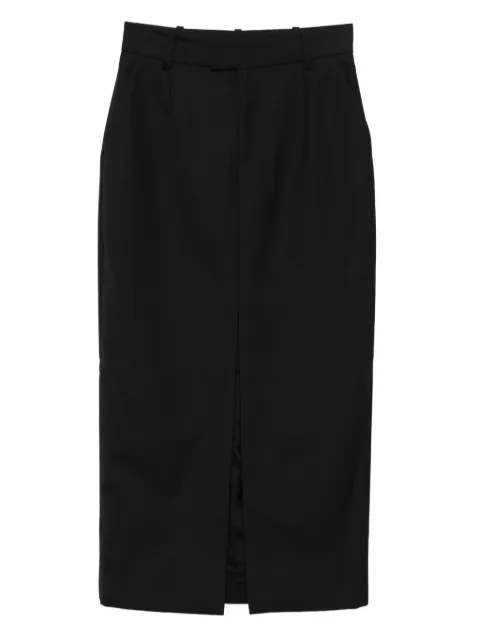 ANINE BING front-slit wool skirt