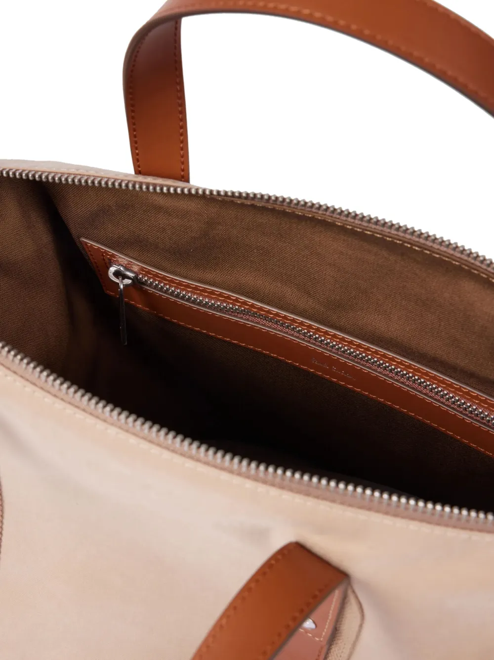 Paul Smith Duffle shopper met leren afwerking Beige