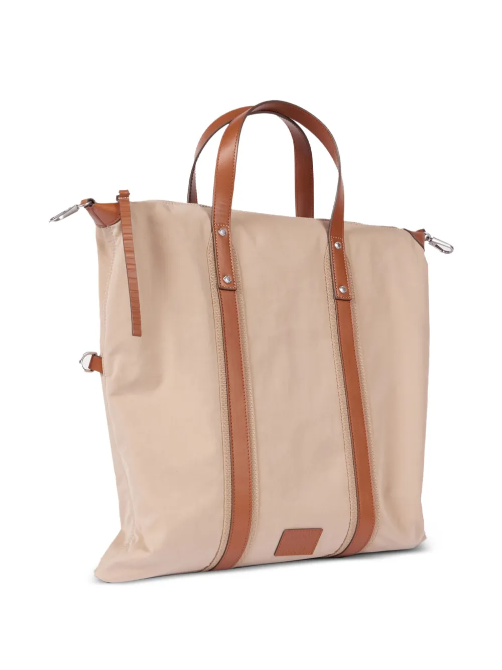 Paul Smith Duffle shopper met leren afwerking Beige