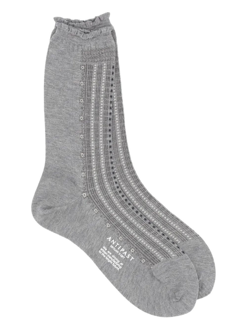 Antipast ruffled patterned socks | Grey | Image 1