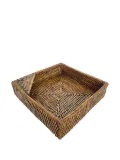 Sambonet square-shape napkin holder - Brown