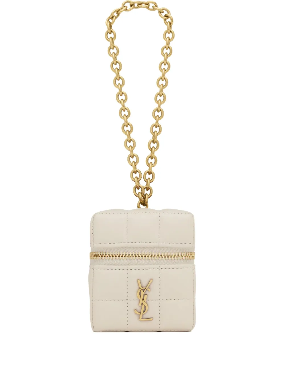 Saint Laurent Cassandra Mini-tasche Mit Kette In Brown