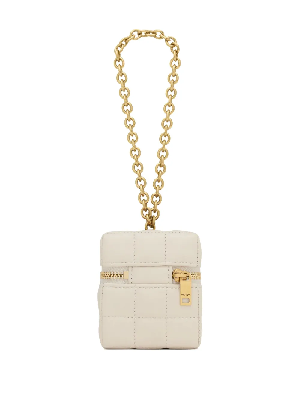 Saint Laurent Cassandra Mini-tasche Mit Kette In Brown