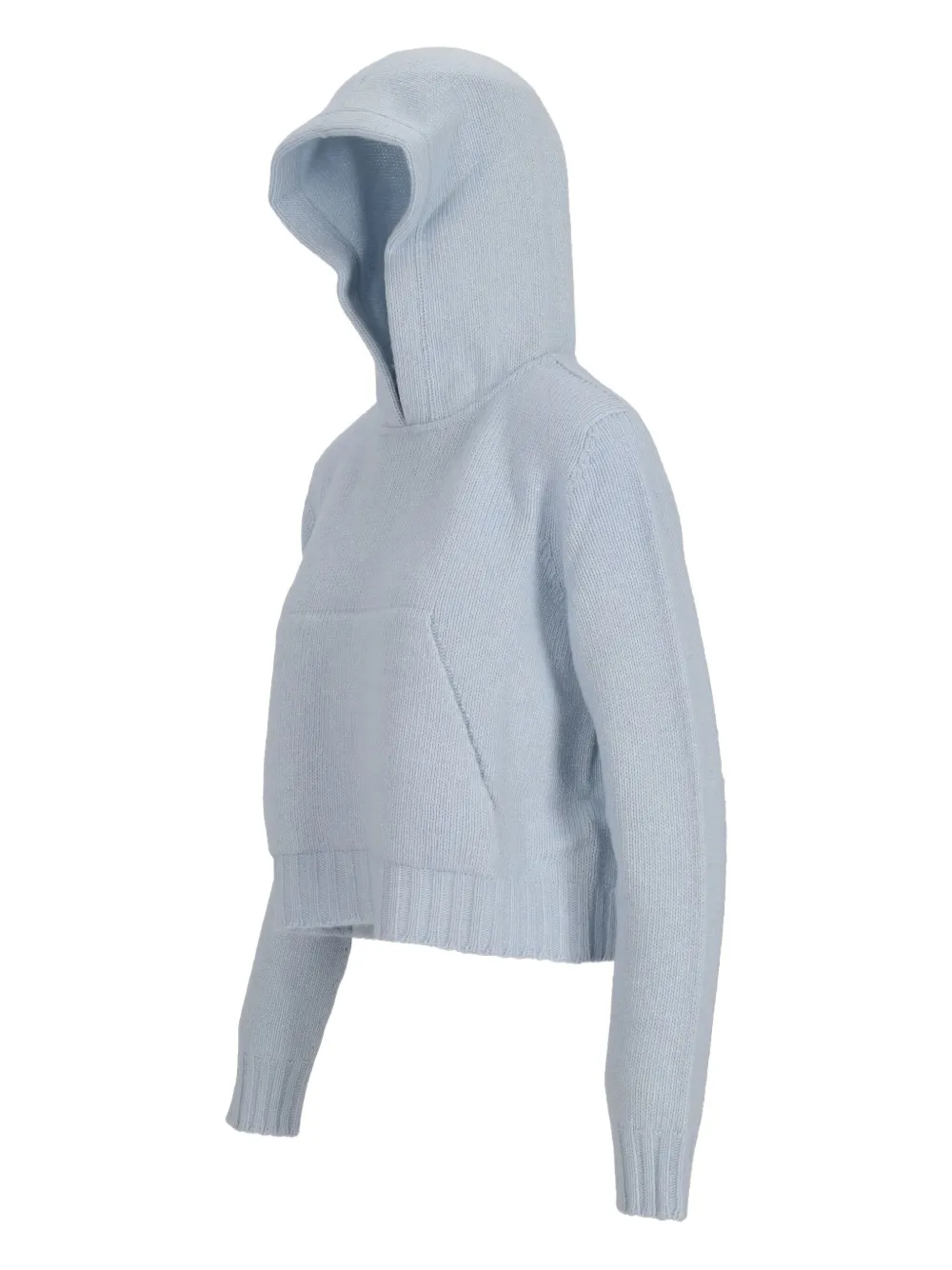 Palm Angels Gebreide hoodie Blauw
