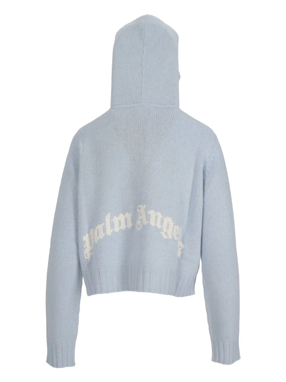 Palm Angels Gebreide hoodie Blauw
