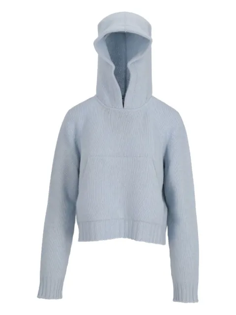 Palm Angels Gestrickter Hoodie mit Beuteltasche