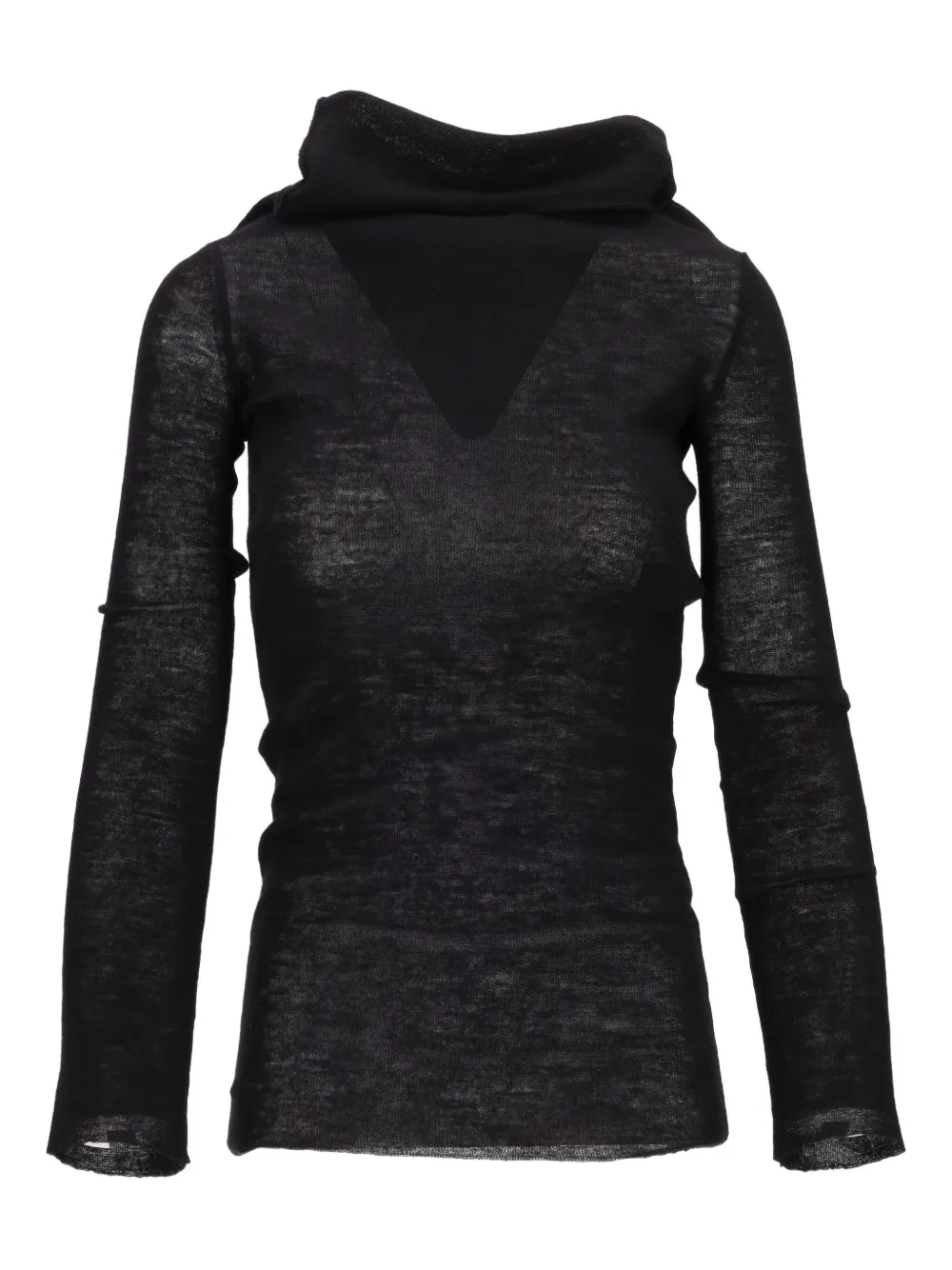Ann Demeulemeester Tizziana drop-shoulder long-sleeve top | Black | Image 1