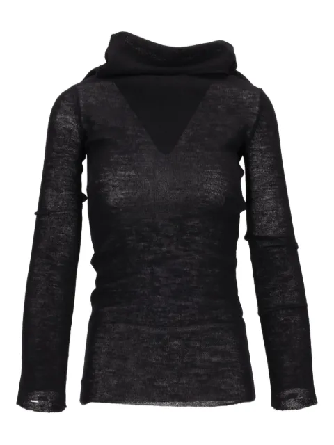 Ann Demeulemeester توب 'تيزيانا' بأكمام طويلة وأكتاف منسدلة