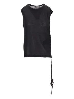 ANN DEMEULEMEESTER タンクトップ 38 ダークパープル Woman Tanktops – Ann Demeulemeester