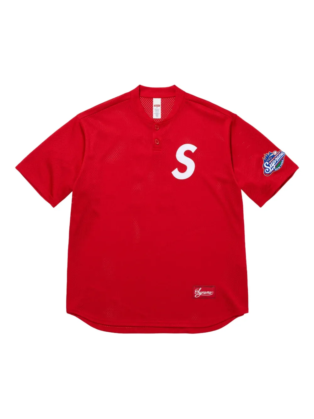 Supreme Henley top met S-logo Rood