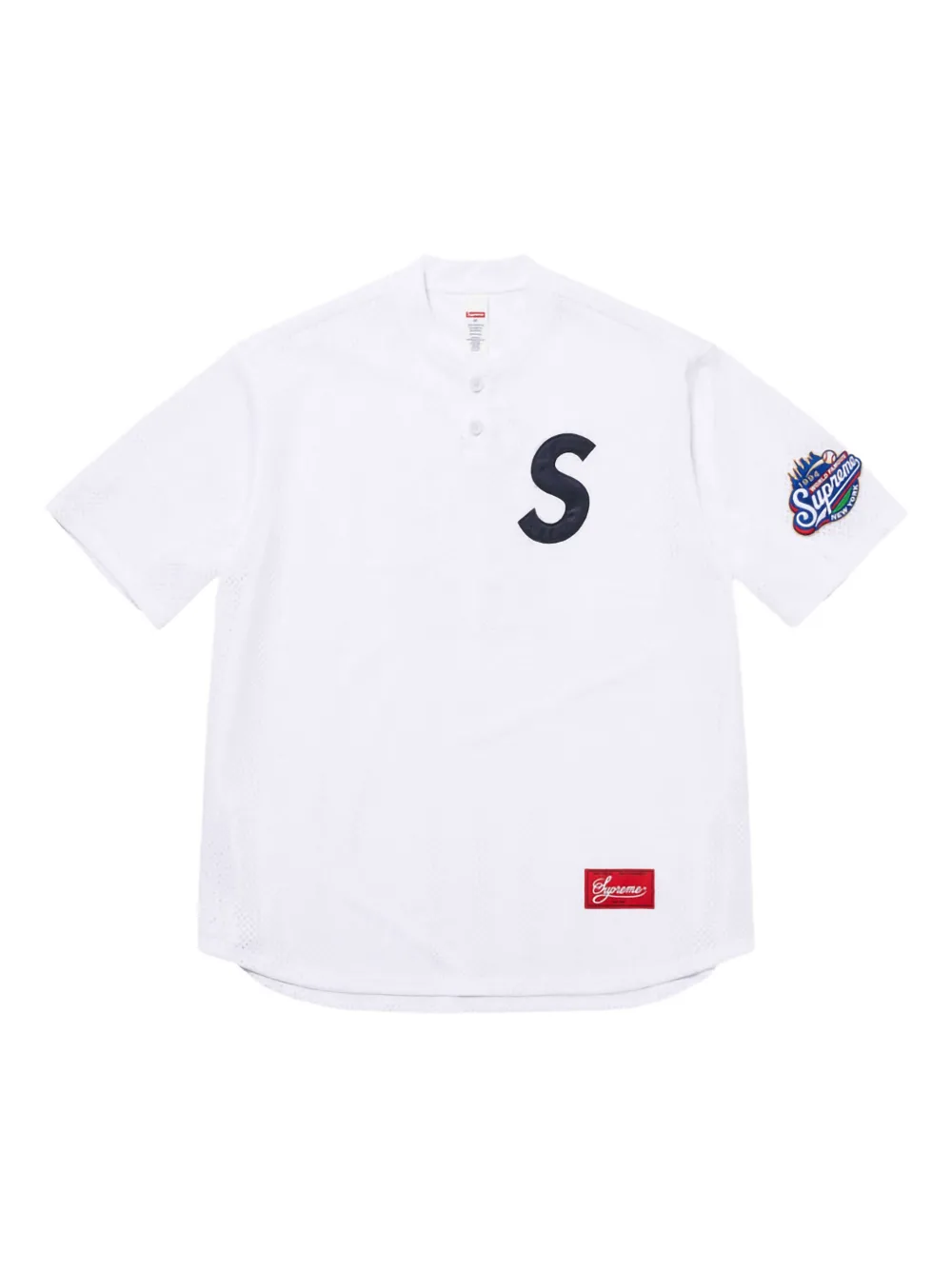 Supreme Henley top met S-logo Wit