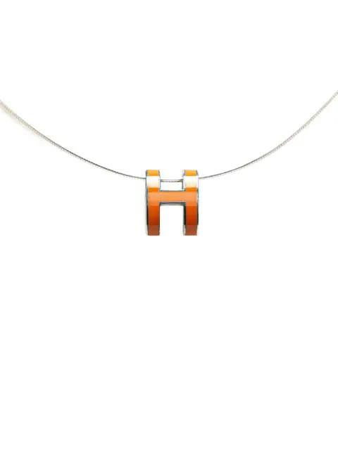 Hermès Pre-Owned 20th Century Silver Cage dH Cube Necklace costume necklace
