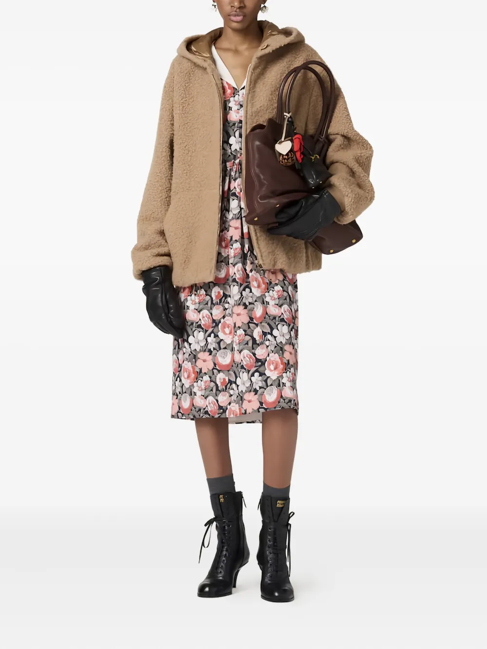 Miu Jack met capuchon Bruin