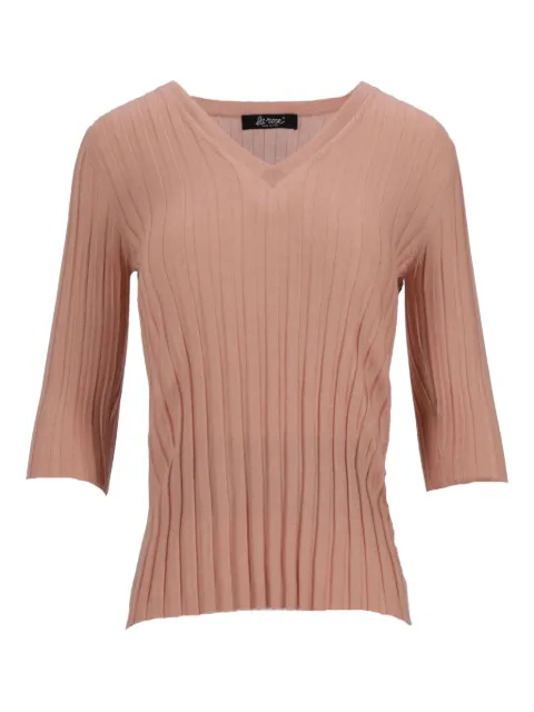 LA ROSE V-neck ribbed sweater 