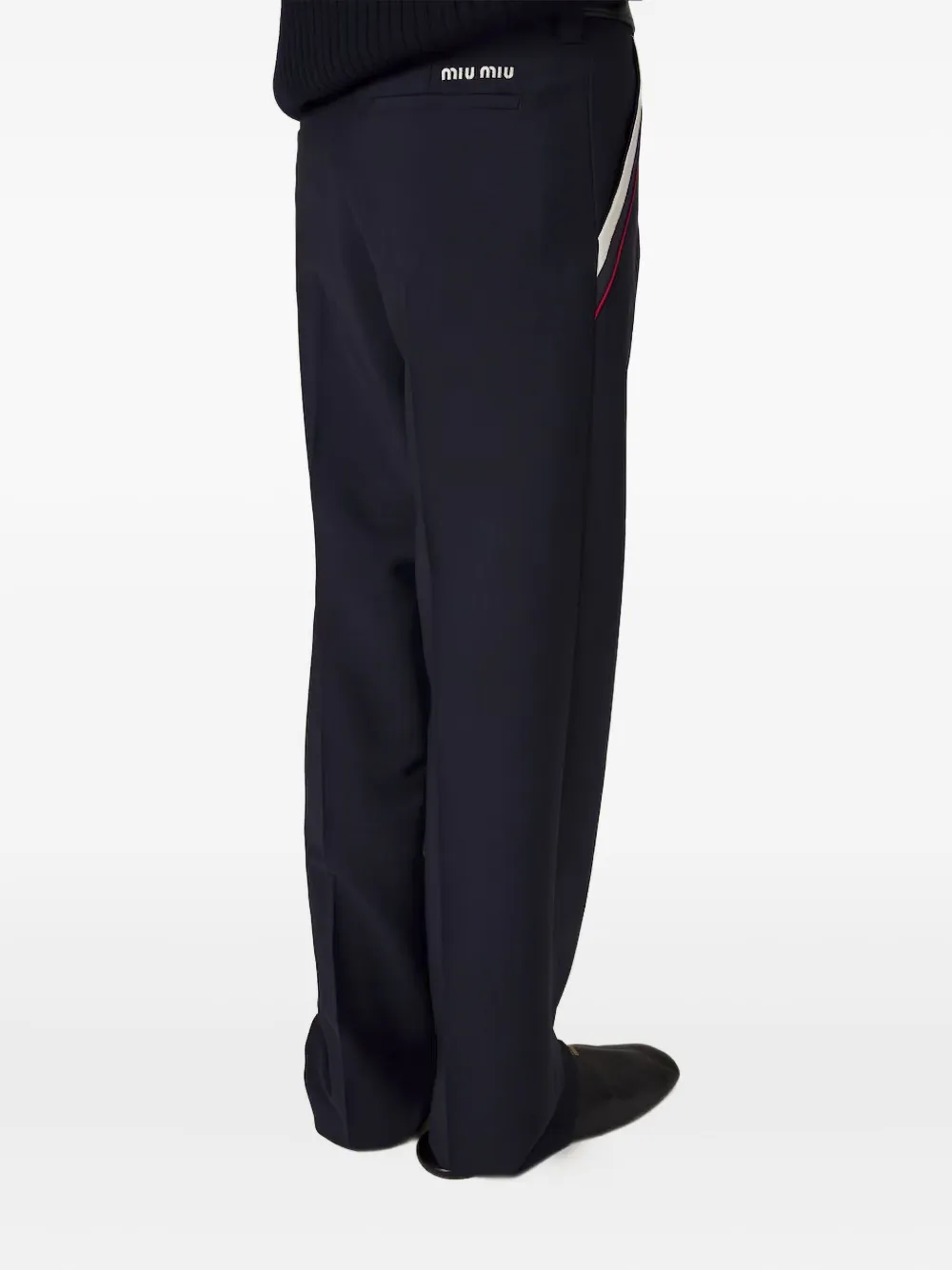 Miu Broek met streepdetail F0124 NAVY
