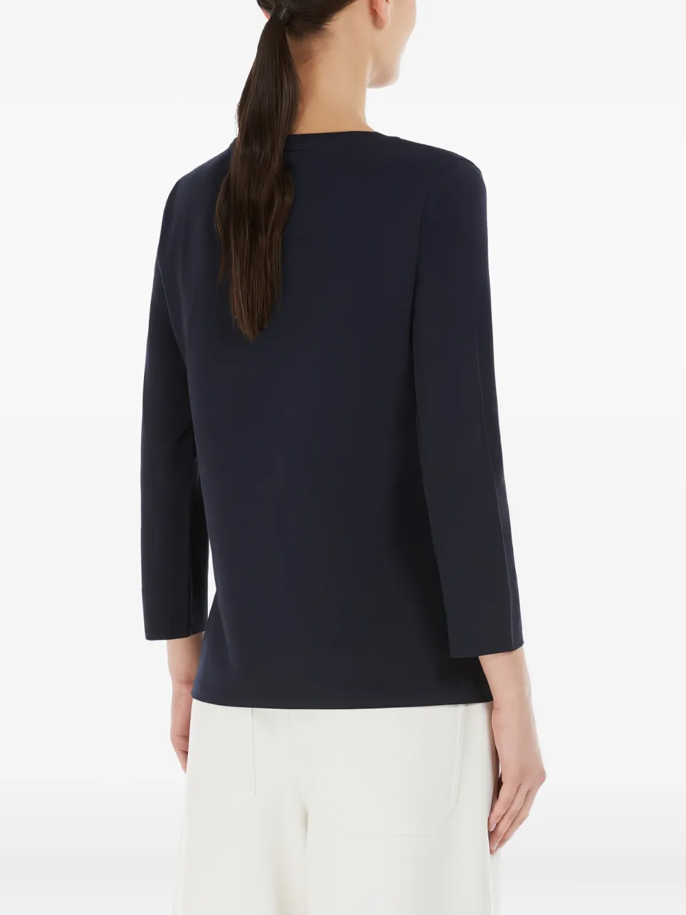'S Max Mara Durata T-shirt met boothals Blauw