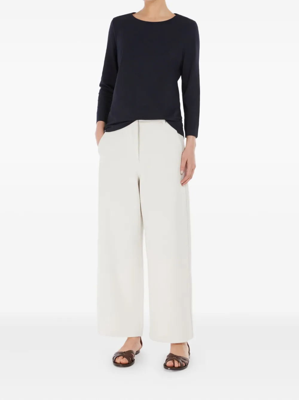 'S Max Mara Durata T-shirt met boothals Blauw