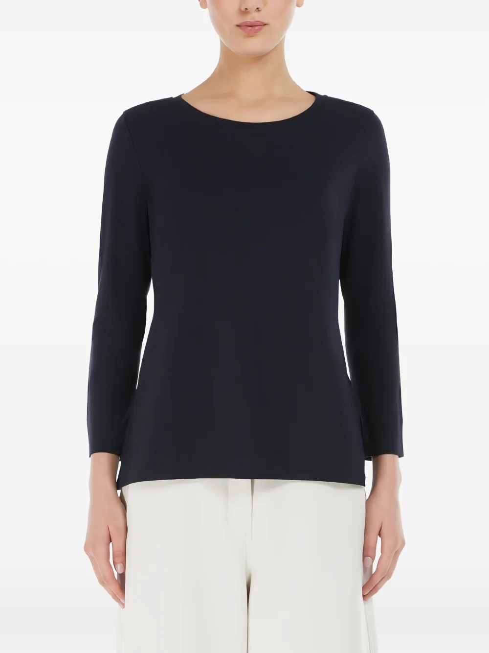 'S Max Mara Durata T-shirt met boothals Blauw