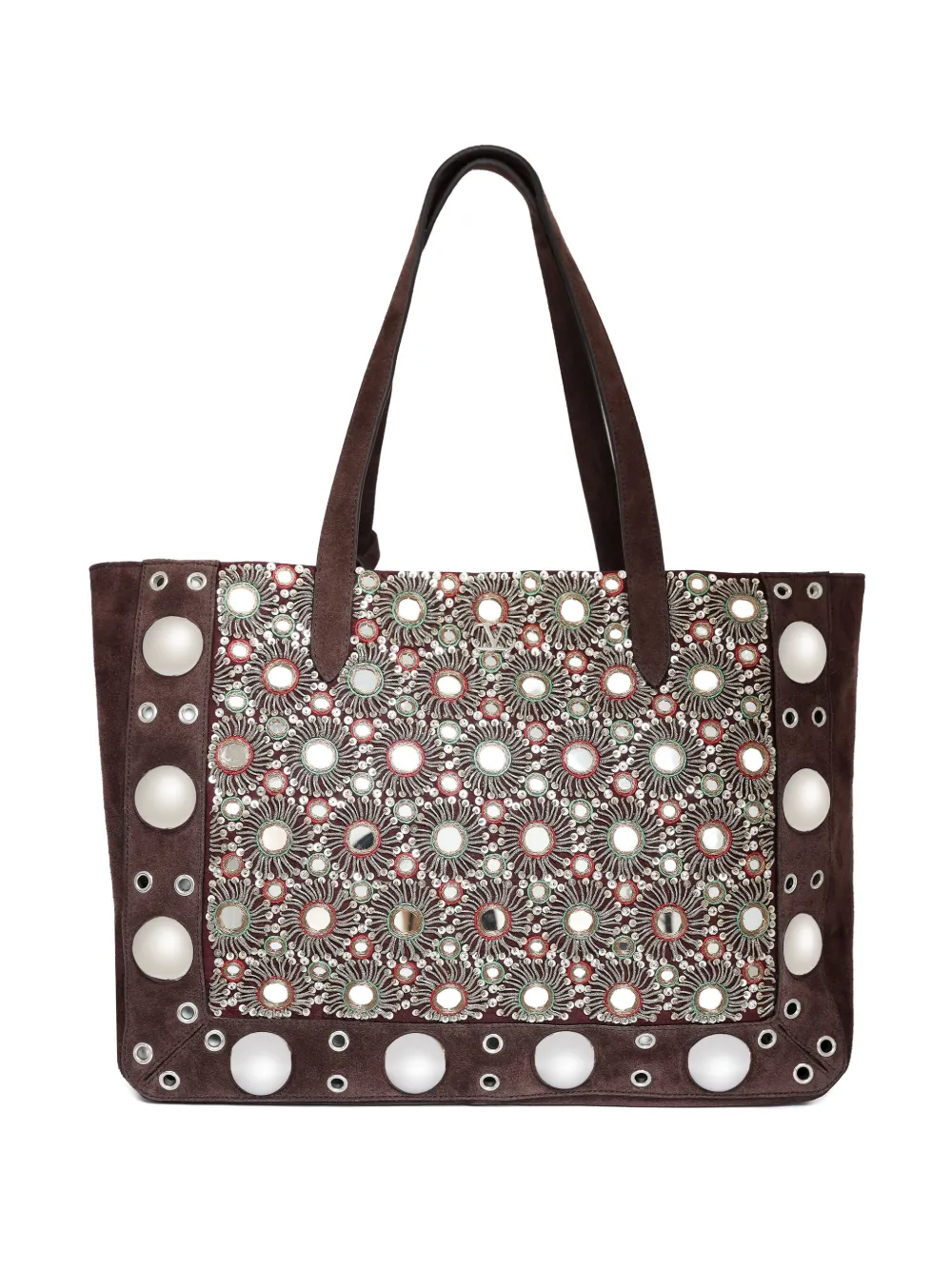 Valentino Garavani Borsa tote Nellcôte mini - Marrone