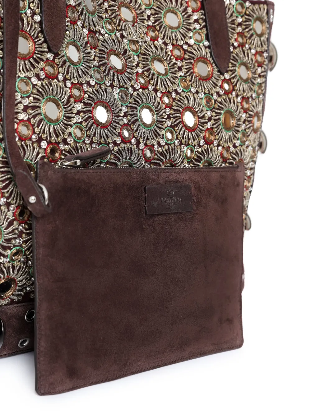 Valentino Garavani Nellcôte mini-shopper Bruin