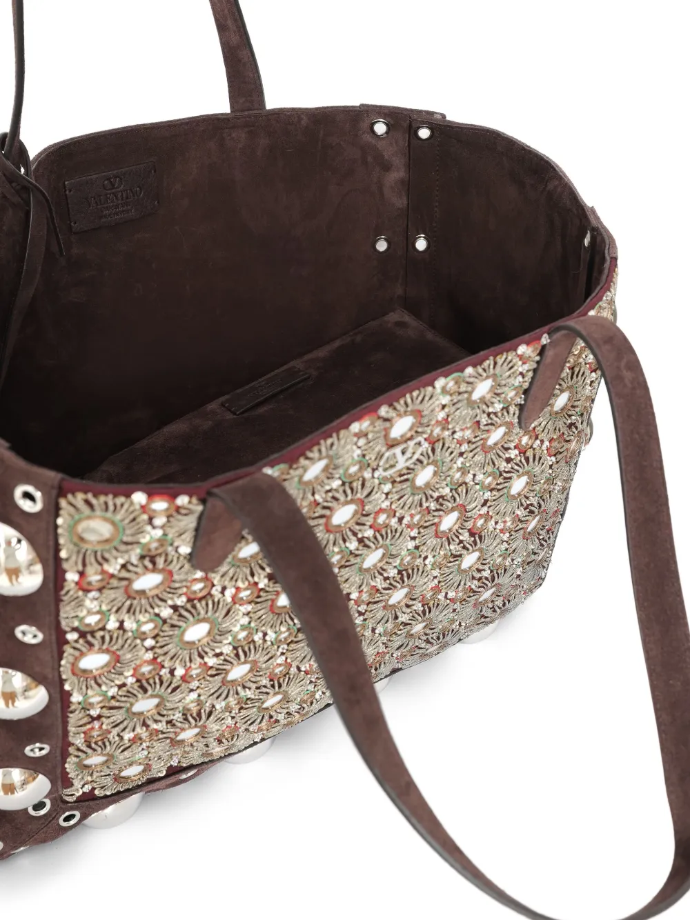 Valentino Garavani Nellcôte mini-shopper Bruin