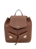 Ferragamo drawstring flap backpack - Brown