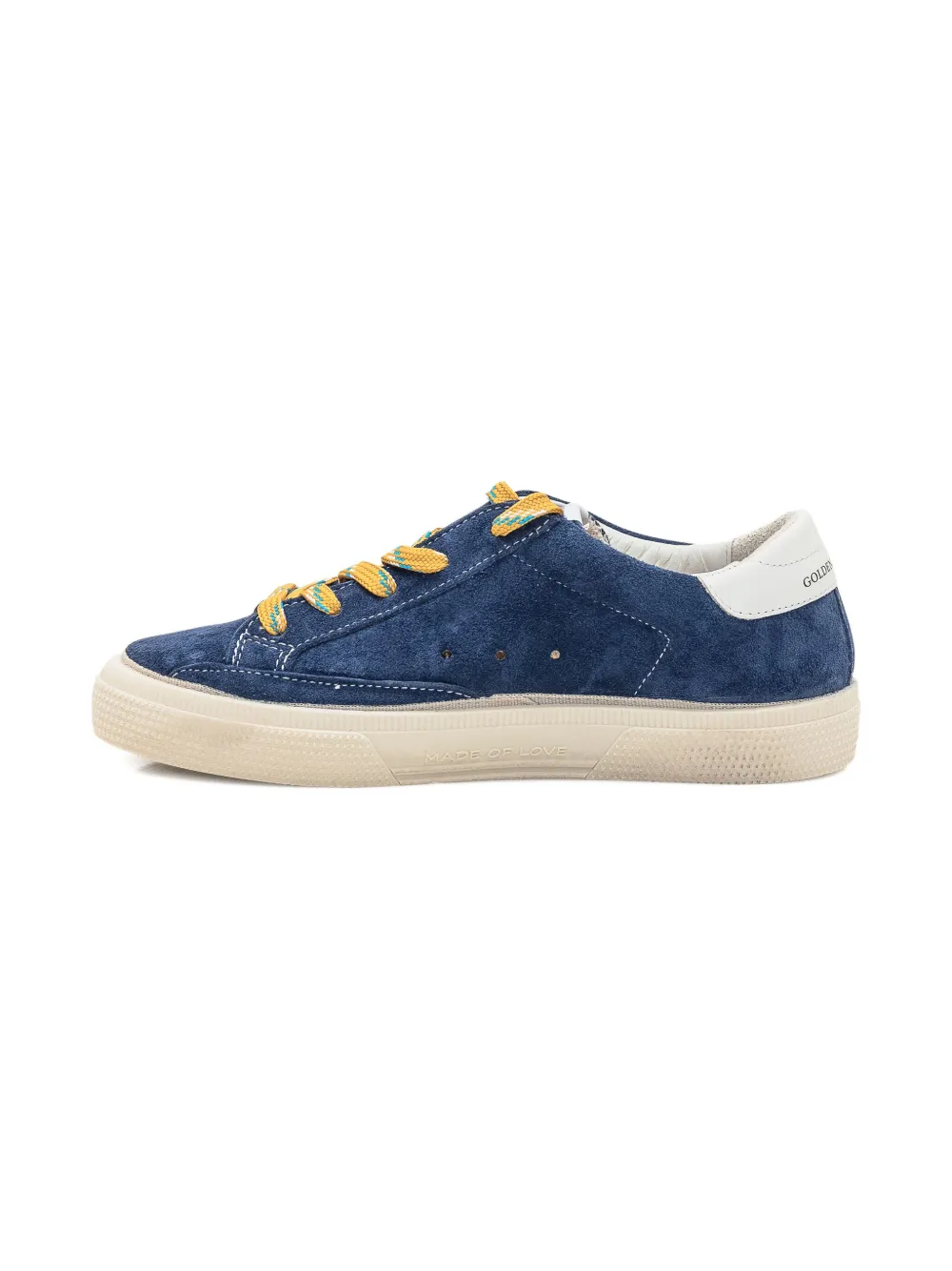 Golden Goose Kids May suede star sneakers Blue